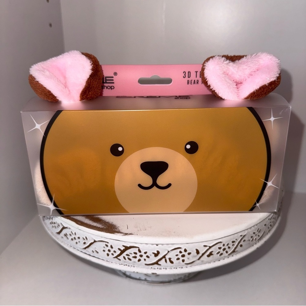 NEW TEDDY HEDDYBAND Plush 3D Spa Teddy Bear Ears Headband by The Crème Shop